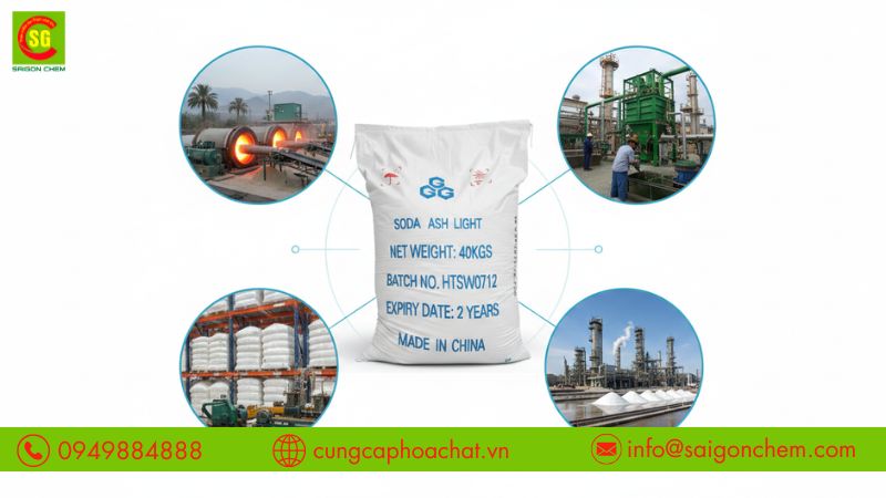 Ứng dụng soda ash light trong sản xuất h&oacute;a chất